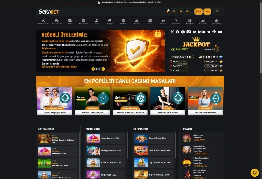 Sekabet ekran görüntüsü